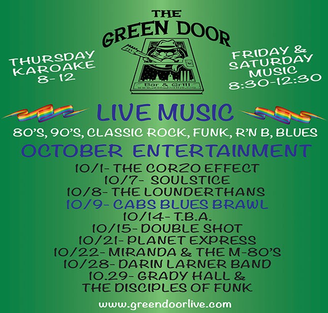 The Green Door Live Music October