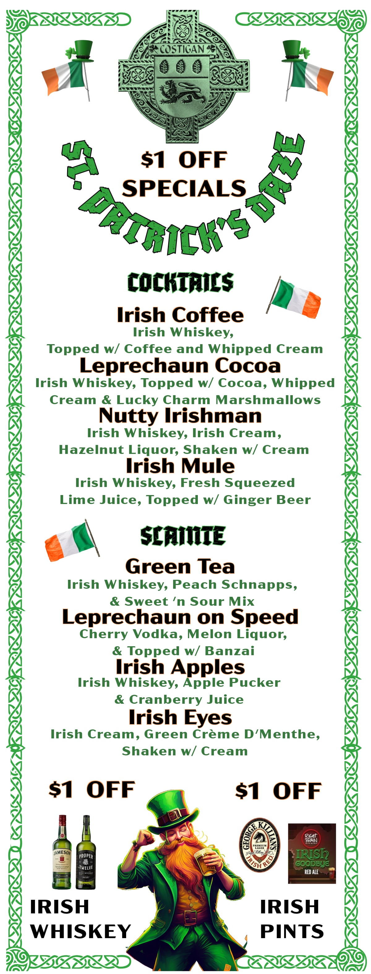Irish Menu